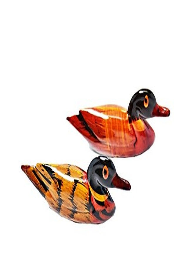 DMtse Feng Shui Pair Mandarin Ducks for Love & Fidelity Resin (2 1/2 inch Small Size) Feng Shui Home Décor The Romantic Meaning of A Pair of Mandarin Ducks - Image 1