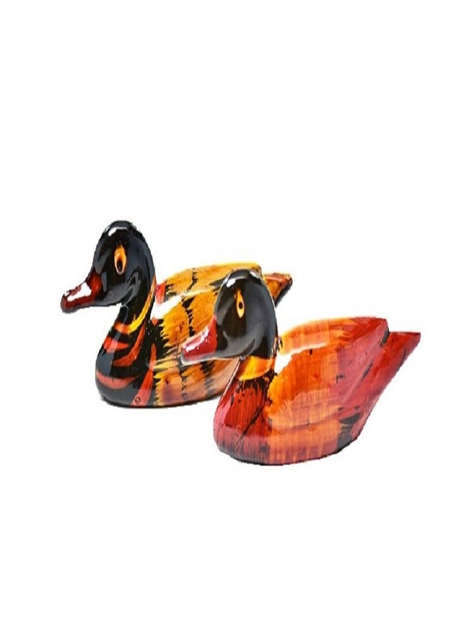 DMtse Feng Shui Pair Mandarin Ducks for Love & Fidelity Resin (2 1/2 inch Small Size) Feng Shui Home Décor The Romantic Meaning of A Pair of Mandarin Ducks - Image 2