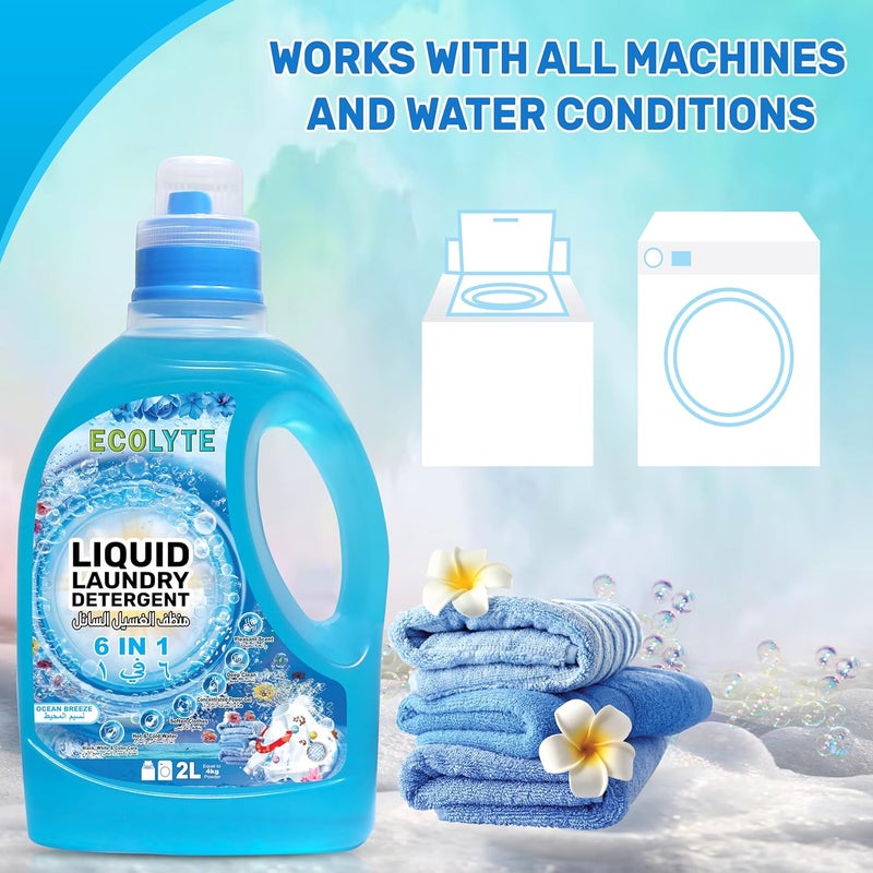 ECOLYTE+ Liquid Laundry Detergent - Ocean Breeze, 2L - Image 4