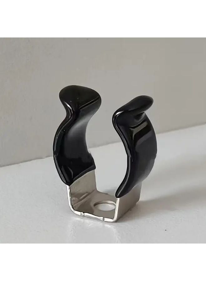 15 Black U Shaped LED Clips Durable Metal Plastic T5 T6 T8 Compatible Light Fixture Holders - Image 5