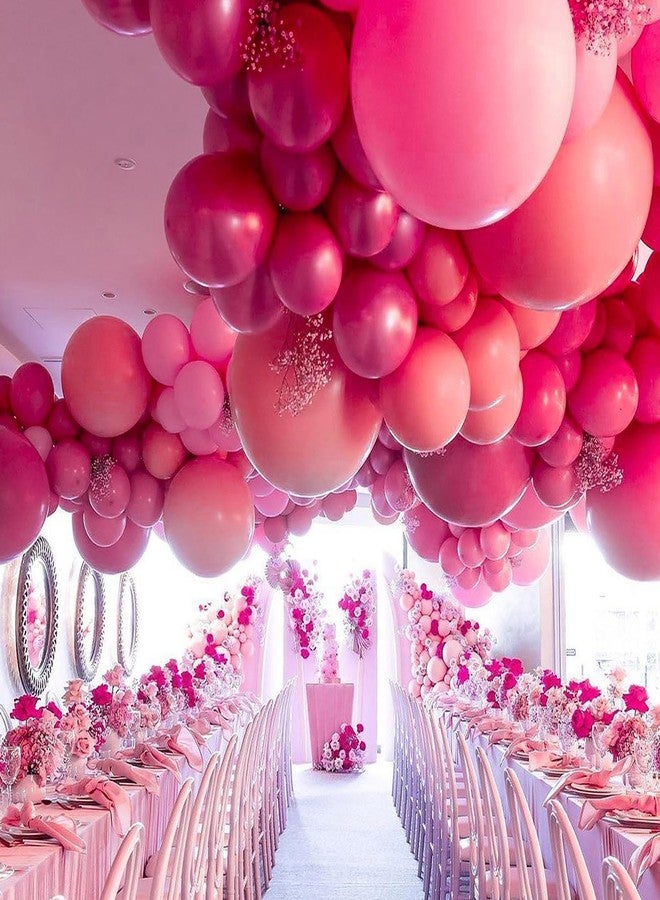 PartyWoo Hot Pink Balloons 140 pcs Magenta Balloons Dark Pink Balloons Different Sizes Pack of 18 12 10 5 Inch Balloon Arch Kit Balloon Garland for Valentine's Day Princess Party Decorations Pink-Y12 - Image 5