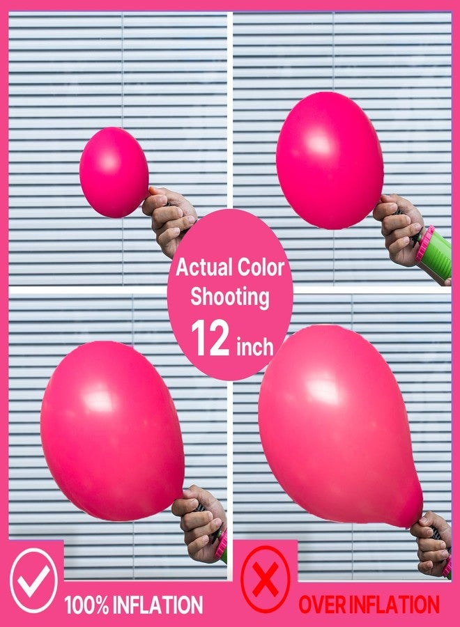 PartyWoo Hot Pink Balloons 140 pcs Magenta Balloons Dark Pink Balloons Different Sizes Pack of 18 12 10 5 Inch Balloon Arch Kit Balloon Garland for Valentine's Day Princess Party Decorations Pink-Y12 - Image 3