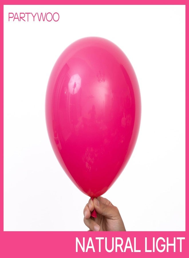 PartyWoo Hot Pink Balloons 140 pcs Magenta Balloons Dark Pink Balloons Different Sizes Pack of 18 12 10 5 Inch Balloon Arch Kit Balloon Garland for Valentine's Day Princess Party Decorations Pink-Y12 - Image 2