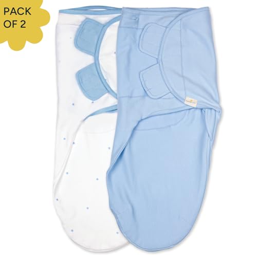 NINTARABABY Swaddle Wrap – Premium Organic Cotton, Wake Me Not Swaddle with Baby-Safe Velcro, Ultra-Soft & Snug Newborn Sleep Sack, Swaddling Blanket, Gifts for Infants 0-3 Months, Pack of 2 - Image 5