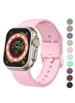 Generic Strap Silicone Band For Apple Watch 45mm 44mm 42mm, Soft Silicone Wristbands Replacement Strap with Classic Clasp for iWatch Series SE 8 7 6 5 4 3 2 1 Ultra 