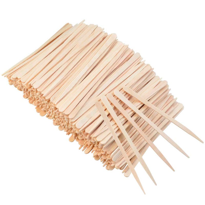 MMonDod 1200 Pack Wooden Waxing Sticks Wax Spatulas Sticks Small Wax Applicator Sticks Wood Craft Sticks Spatulas Applicator for Hair Eyebrow Nose Removal (Without Handle) - Image 4