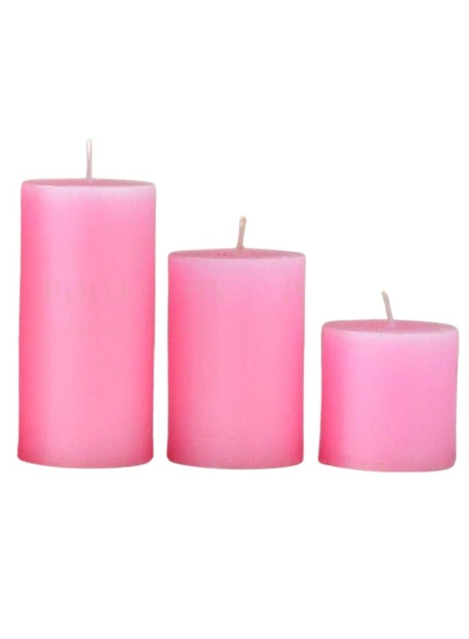 3pcs candles | Scented candles for home, office, etc. - Scented candles in different shapes (multi-colored) - Image 1