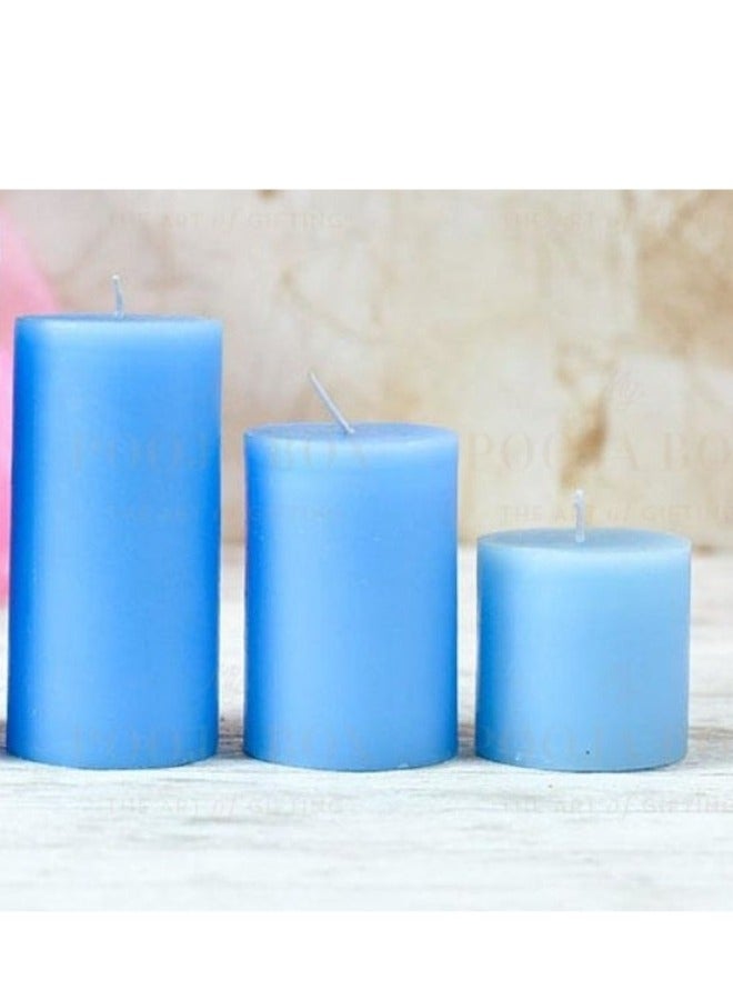 3pcs candles | Scented candles for home, office, etc. - Scented candles in different shapes (multi-colored) - Image 2