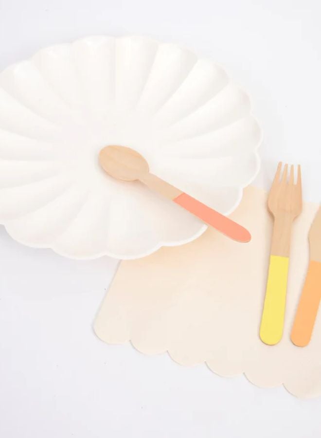 Meri Meri Neon Wooden Cutlery Set - Image 2