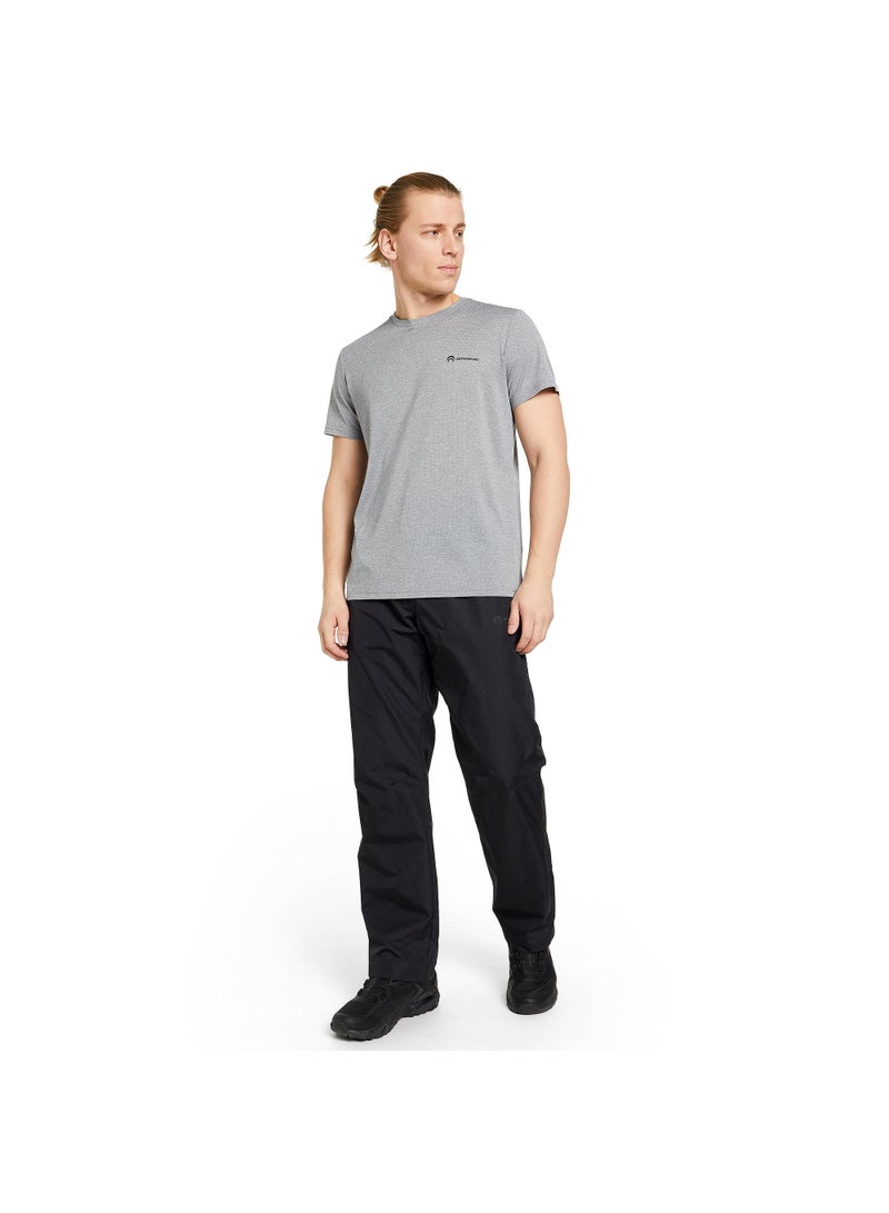 Outventure Men’s Light Grey T-Shirt – Lightweight, Breathable Fabric, Classic Fit, Soft & Comfortable for Outdoor & Casual Wear - Image 3