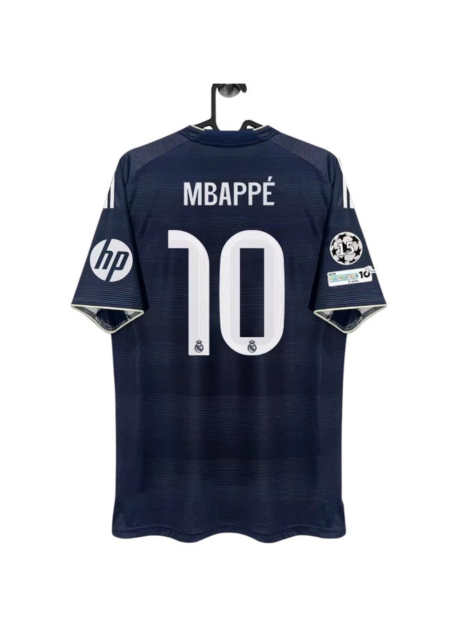 Real Madrid 2025-2026 Real Madrid short-sleeved football uniform #10 MBAPPE Champions League away football jersey A gift for fans and friends - Image 1