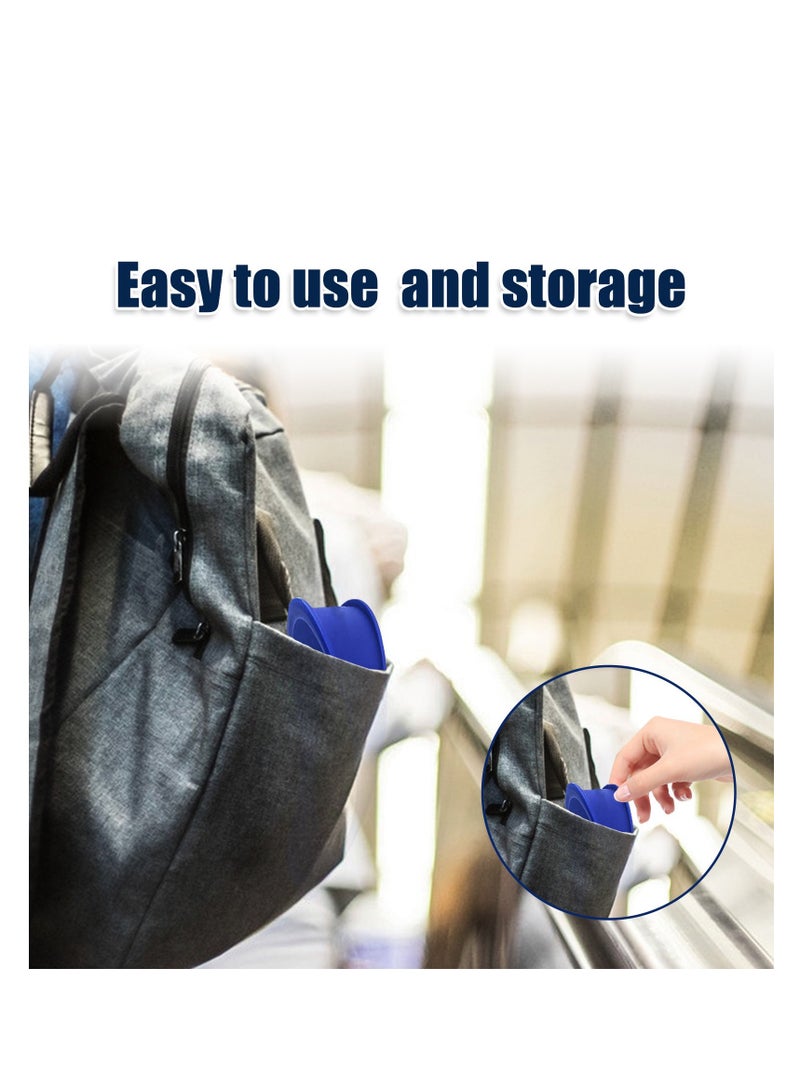 Neckline Shaving Template and Adjustable Hair Trimming Guide for DIY Self Haircutting System, Keeping Clean Straight Neck Hairline Easy to Use Tool Portable Blue - Image 5