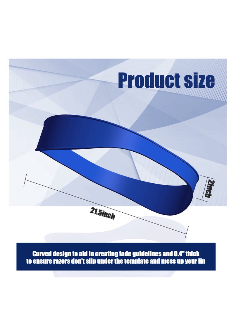 Neckline Shaving Template and Adjustable Hair Trimming Guide for DIY Self Haircutting System, Keeping Clean Straight Neck Hairline Easy to Use Tool Portable Blue - Image 4