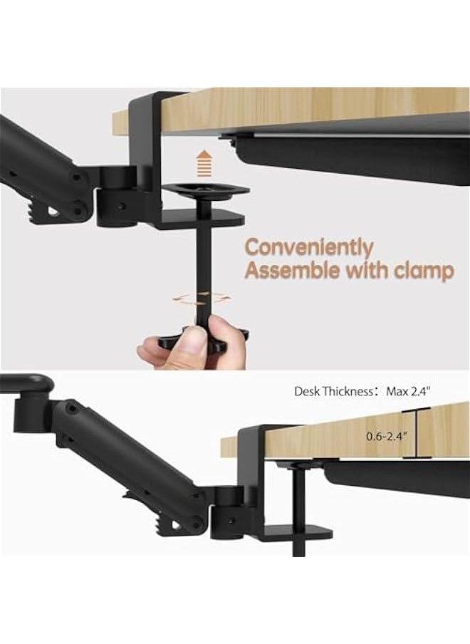 MIXDE - Adjustable Armrest for Desk, Ergonomic 360°Rotating Elbow Cushion Pad with 6-Level Height, Above Desk Extension Platform Arm Support for Left/Right Hand - Image 1