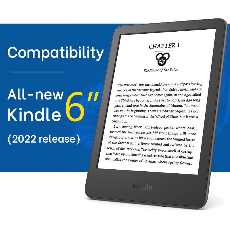 CoBak Case for All New 6 Inch Kindle 2024 and 2022 (11 Generation) - PU Leather Smart Cover, Auto Sleep and Wake, Premium Protective Case for Kindle Basicï¼ŒSpringtime Delight - Image 2
