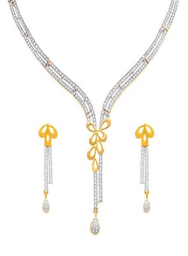 JFL - Fashion Fusion One Gram Gold Plated Cz American Diamond Necklace Set for Women & Girls.,Valentine - Image 3