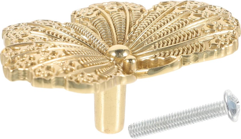 FUOYLOO Brass Butterfly Drawer Pulls Gold Cabinet Handles Vintage Cabinet Knobs Drawer Handles for Wardrobe Hardware - Image 1
