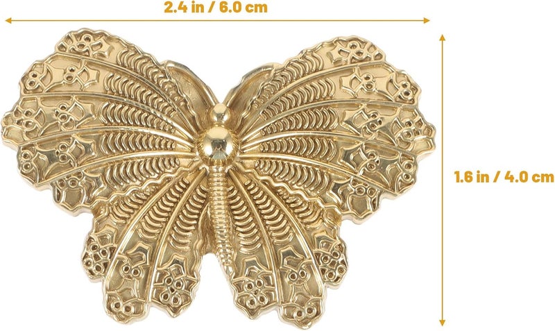 FUOYLOO Brass Butterfly Drawer Pulls Gold Cabinet Handles Vintage Cabinet Knobs Drawer Handles for Wardrobe Hardware - Image 2