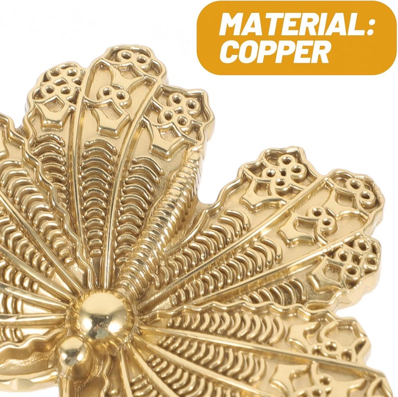 FUOYLOO Brass Butterfly Drawer Pulls Gold Cabinet Handles Vintage Cabinet Knobs Drawer Handles for Wardrobe Hardware - Image 3