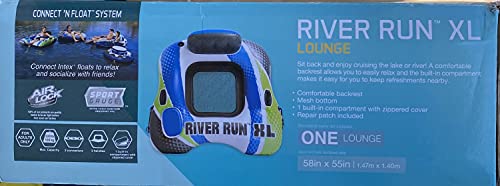 Intex River Run XL Lounge Tube - Inflatable Pool River Raft Ride- Vibrant Blue, White, and Green - Image 3