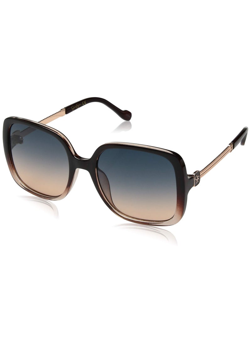 Jessica Simpson Jessica Simpson Women's J5715 Oversized Square Sunglasses with Metal Temple and UV400 Protection - Glamorous Sunglasses for Women, 65mm  - Image 1