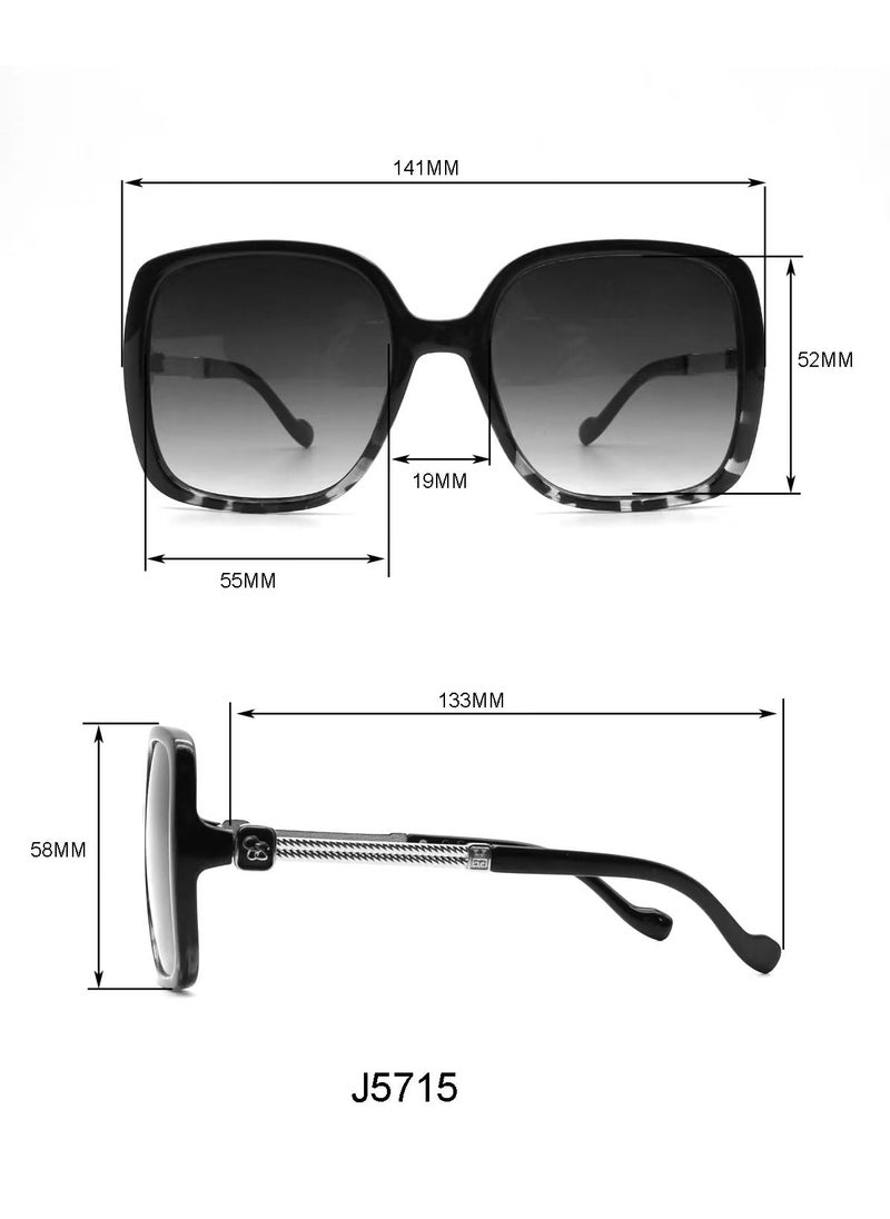 Jessica Simpson Jessica Simpson Women's J5715 Oversized Square Sunglasses with Metal Temple and UV400 Protection - Glamorous Sunglasses for Women, 65mm  - Image 5