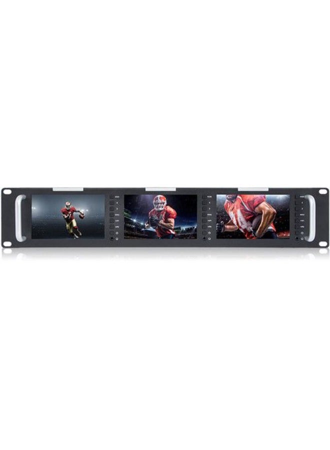 Feelworld FeelWorld T51 Triple 5" 2 RU 3G-SDI/HDMI Rackmount Monitor - Image 3