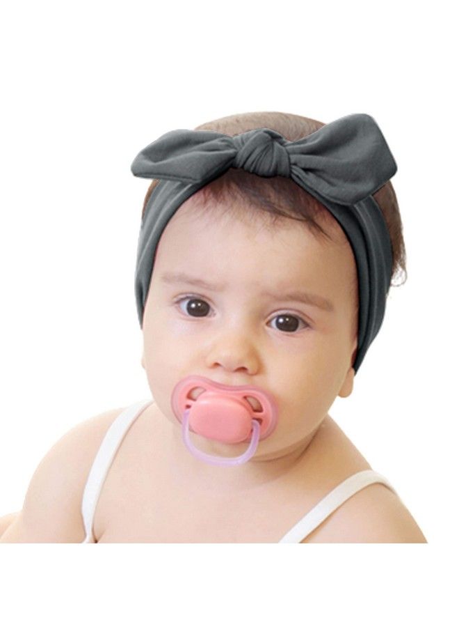 BEMBIKA Bow Headband For Baby Girl Hair Accessories For Girls Headband For Babies Grey - Image 1