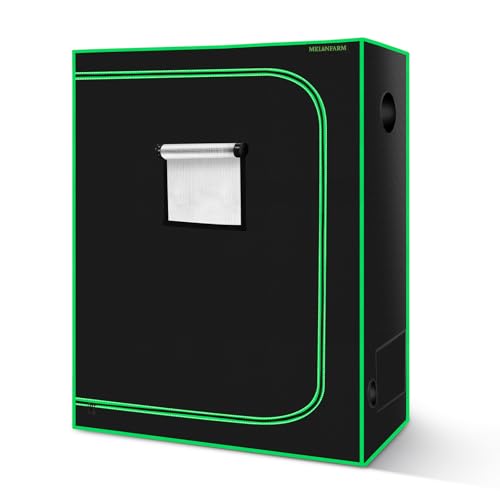 MELONFARM 4x2 Grow Tent, 48"x24"x60'' High Reflective 600D Diamond Mylar Canvas with Observation Window and Floor Tray for Hydroponic Indoor Plant Growing - Image 1