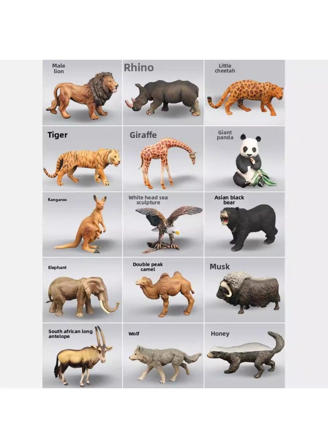 Exquisite Simulation Wild Small Animal Model Honey Badger Tiger Lion Forest Giraffe 3 Boys And Girls 4 Cognitive Toys-Color:S363 Monkey 【introduction With Label Name】】 - Image 5