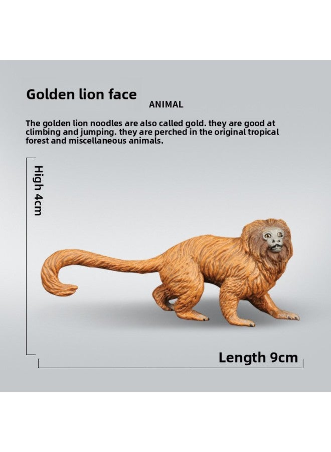 Exquisite Simulation Wild Small Animal Model Honey Badger Tiger Lion Forest Giraffe 3 Boys And Girls 4 Cognitive Toys-Color:S363 Monkey 【introduction With Label Name】】 - Image 1