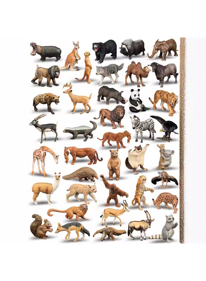 Exquisite Simulation Wild Small Animal Model Honey Badger Tiger Lion Forest Giraffe 3 Boys And Girls 4 Cognitive Toys-Color:S363 Monkey 【introduction With Label Name】】 - Image 3