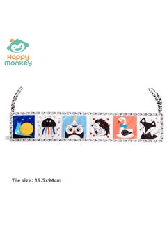 Generic Baby's Black And White Bed Cloth Book Can't Be Torn Baby's Cartoon Bed Hanging Ornaments With Observation Mirror Ringing Paper-Color:Hmk Black And White Bed Cloth Book-fox  - Image 1