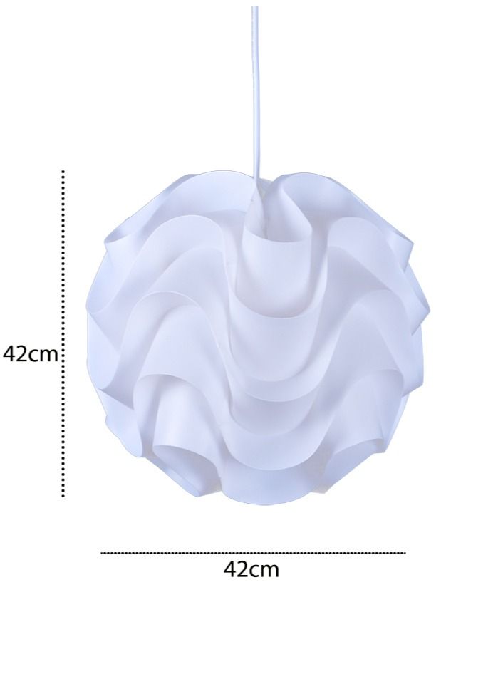 Corrugated polypropylene ball pendant lamp - Image 5