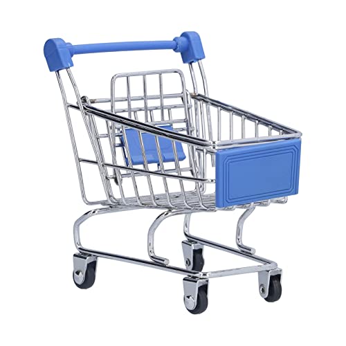 Dpofirs Mini Supermarket Handcart Shopping Cart Supermarket Handcart Mini Shopping Cart Mini Supermarket Storage Toy Decorative Ornaments for Storage Toys Home Kitchen Office Gifts Choice - Image 1