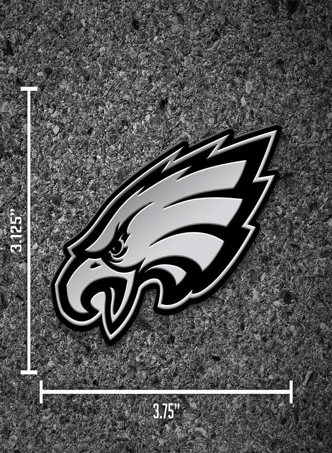ريكو إندستريز ملصق ثلاثي الأبعاد لشعار فريق فيلادلفيا إيجلز لكرة القدم الأمريكية (NFL) من شركة ريكو إندستريز، مطلي بالكروم، مقاس 3 × 3.5 بوصة - Image 4