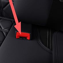 YIERTAI Rear Seat Covers for RAM 2009-2023 2024 2025 2026 1500HD 2010-2026 2500 3500HD Pickup Crew Double Cab Quad Cab Waterproof Faux Leather Back Seat Cover(1 Rear Seat Cover/Black) - Image 4