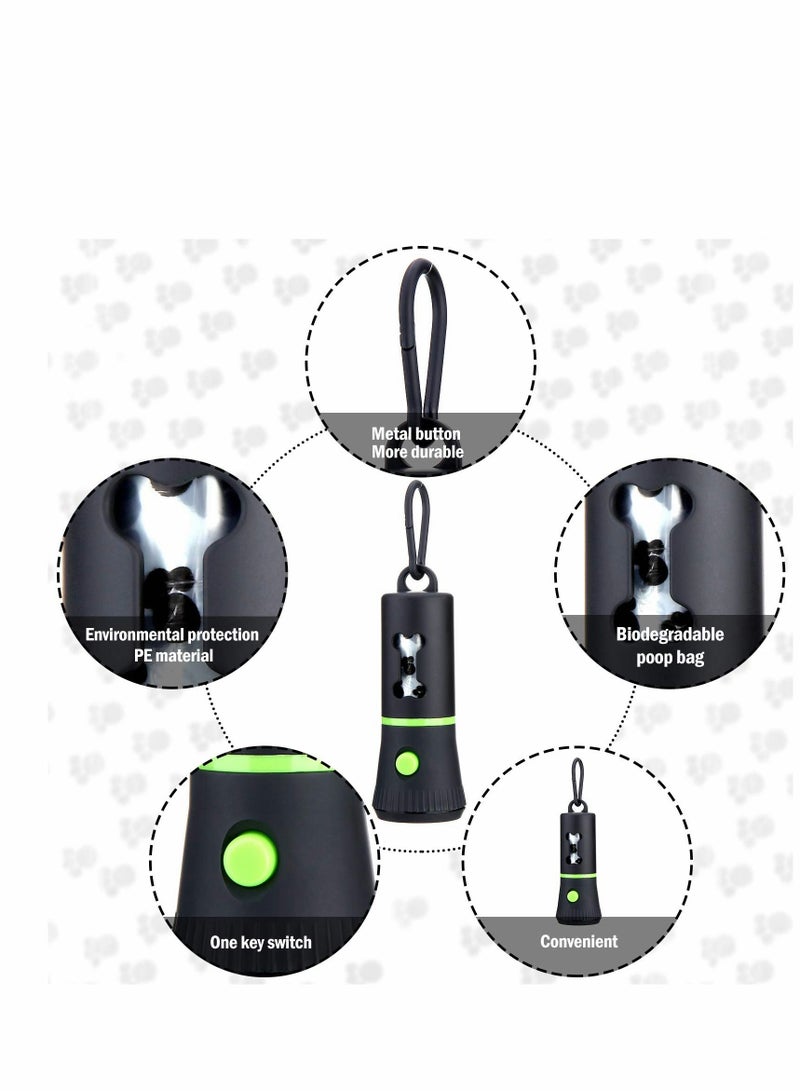 Excefore 2 Pieces Dog Po op Waste Bag Holder Dispenser with LED Flashlight and 8 Rolls  Bags - Image 5