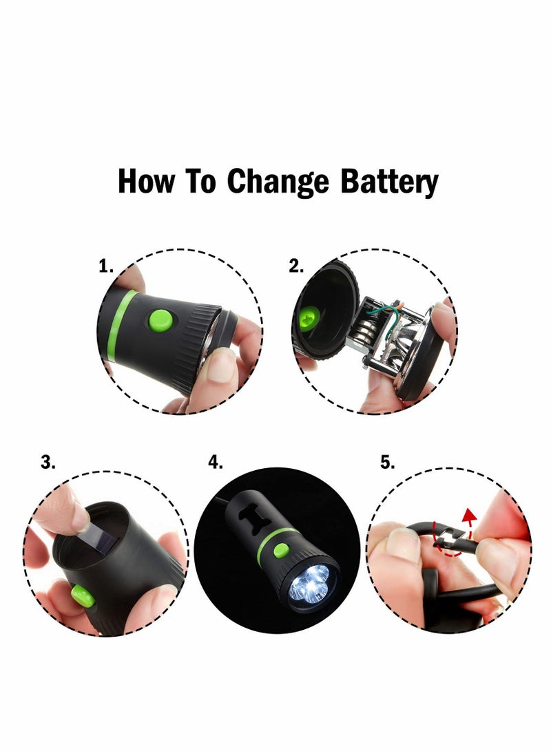 Excefore 2 Pieces Dog Po op Waste Bag Holder Dispenser with LED Flashlight and 8 Rolls  Bags - Image 4