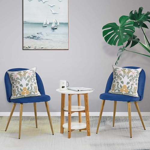 Pilmandu Set of 2 Embroidered Decorative Throw Pillow Covers Couch Square Pillowcases Cushion for Bedroom Sofa Farmhouse Decor 18x18 Inch (Flower-A) - Image 5