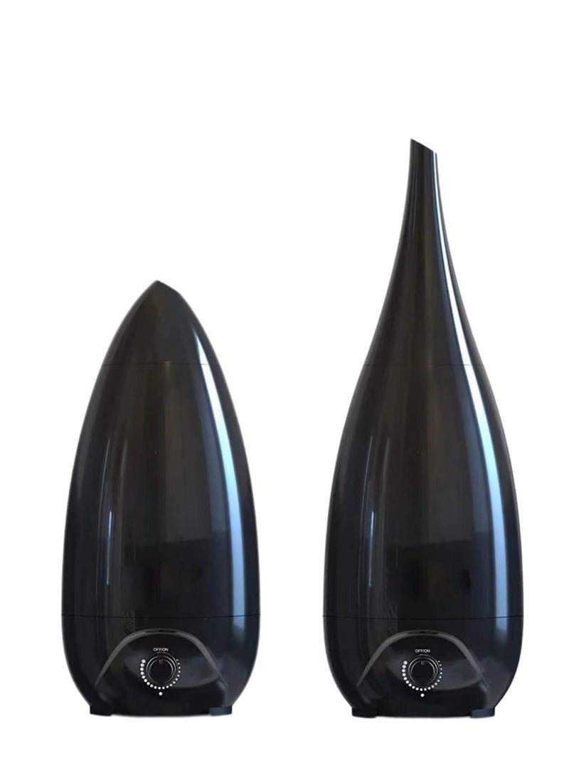 EasyLife - Cool Mist Humidifiers for Bedroom Vase Design 2 Nozzle Essential Oil Air Diffuser Plant Humidifier Desktop Modern Room Decoration Man Woman Gift Black - Image 1