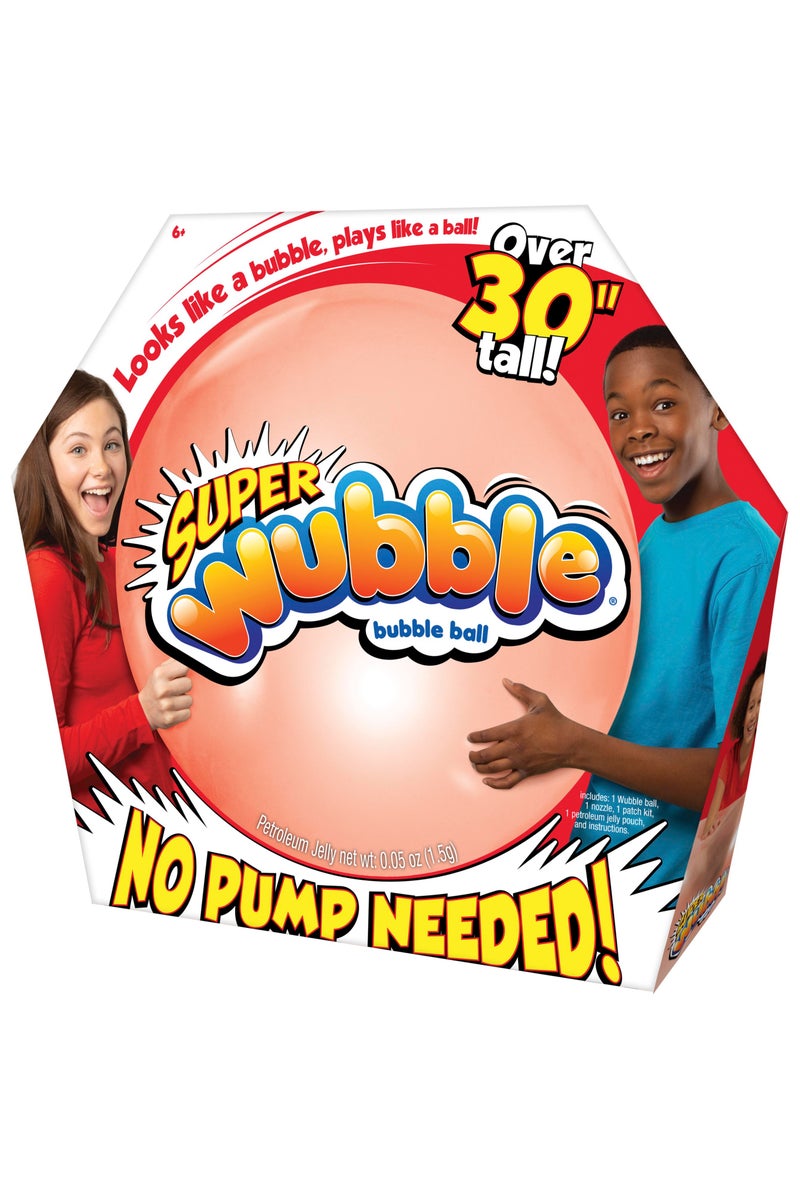 Wubble Bubble Super Wubble Bubble Ball Red Single inflates upto 30-Inches! | Inflatable Ball No Pump Needed! | Looks Like a Bubble, Plays Like a Ball! | Squishy Ball | Indoor & Outdoor Play for Kids - Image 1