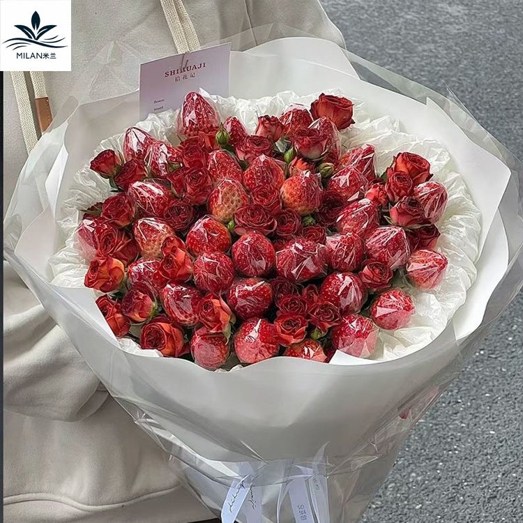 Christmas Strawberry Bouquet Holder Multi-Functional Apple Fixed Base Handmade Diy Material Floral Tool Glue Holder - Image 4