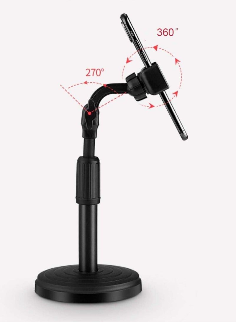 Mobile Phone Holder for Live Streaming, YouTube Video Photography, Adjustable Height and Angle, Flexible Arm with Gooseneck Design, Universal Cell Phone for Office and Kitchen, Plastic - Image 5
