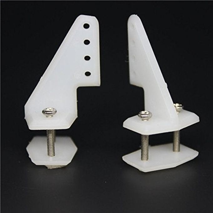 Hobbypark 10 Sets Nylon Standard Control Horns W13xL18xH25mm 4 Holes with Screw for RC Airplane Parts KT Model Replacement - Image 2