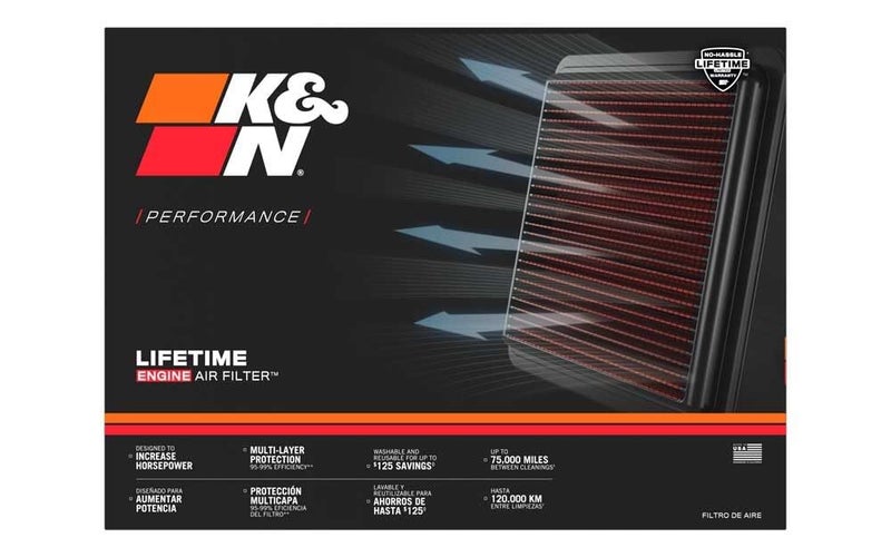 K&N Engine Air Filter: Increase Power & Acceleration, Washable, Premium, Replacement Car Air Filter: Compatible with 2003-2011 BMW (650i, 520i, 540i, 550i, 545i, 645Ci), 33-2294 - Image 2