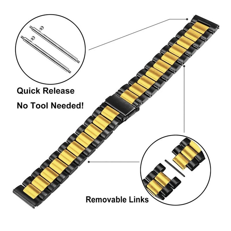 Bluejw 18mm 20mm 22mm Universal Stainless Steel Watch Band – Adjustable Replacement Metal Strap for Smartwatches and Traditional Watches - Image 5