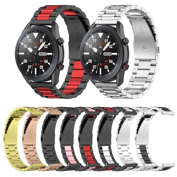 Bluejw 18mm 20mm 22mm Universal Stainless Steel Watch Band – Adjustable Replacement Metal Strap for Smartwatches and Traditional Watches - Image 2