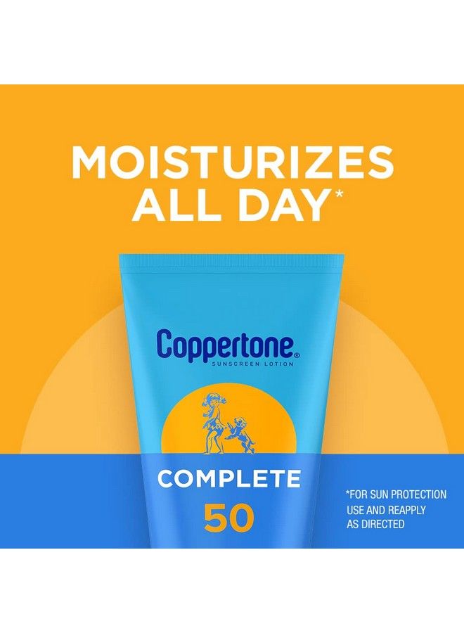 Coppertone Complete Spf 50 Sunscreen Lotion Lightweight Moisturizing Sunscreen Water Resistant Body Sunscreen Spf 50 7 Fl Oz Tube - Image 3
