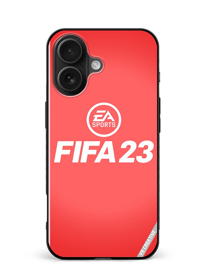 Protective Case Cover For Apple iPhone 16 Fifa 23 Red Ea Design Multicolour